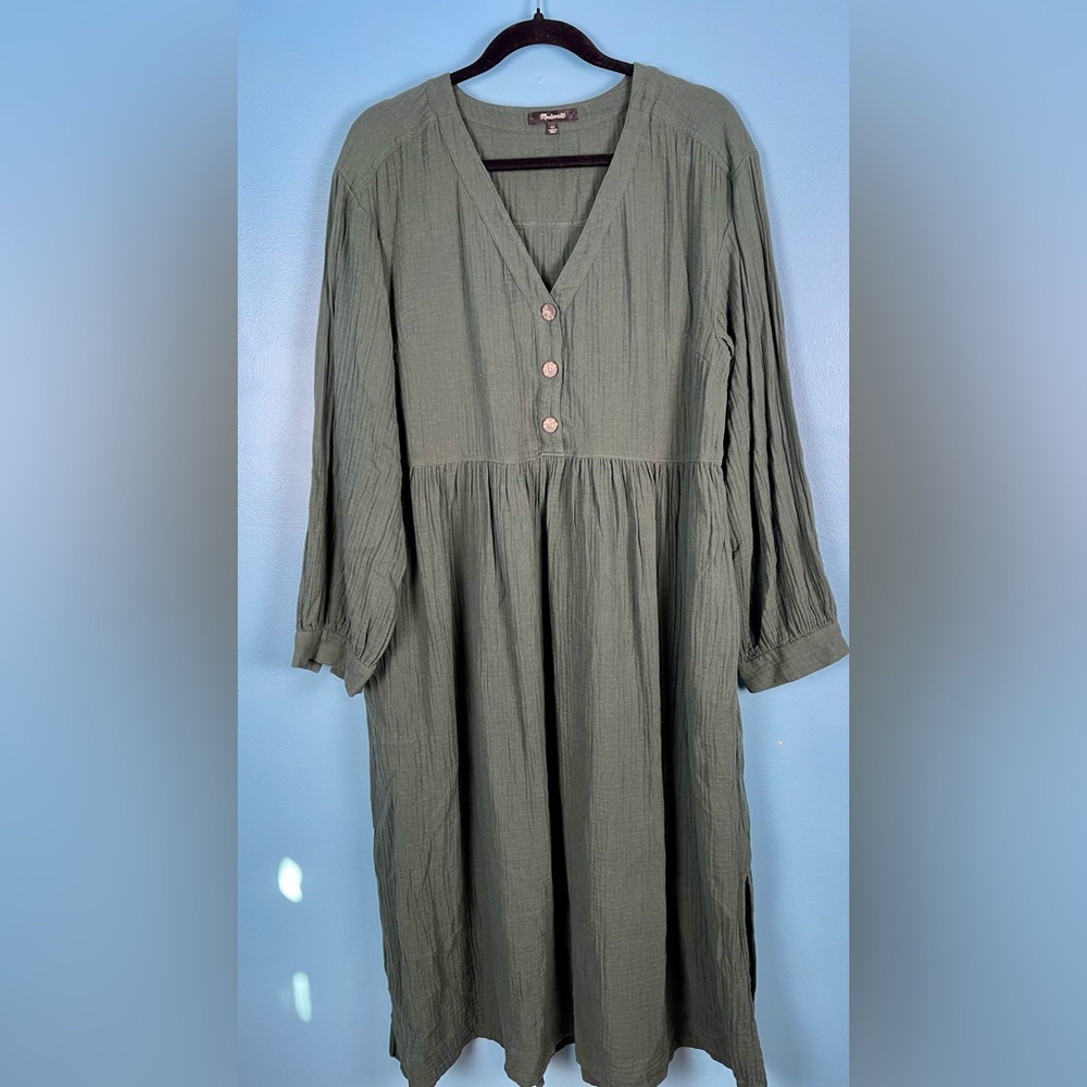 MADEWELL LIGHTSPUN MIDI DRESS SIZE 12 - Picture 3 of 6
